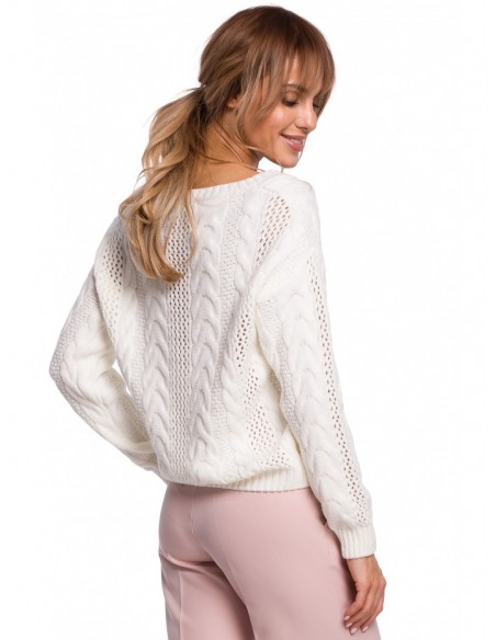 M510 V-neck pullover sweater - ecru