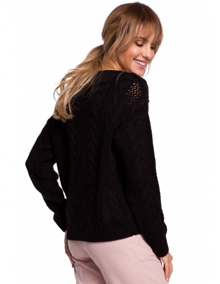 M510 V-neck pullover sweater - black