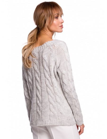 M511 Bateau neck pullover sweater - grey