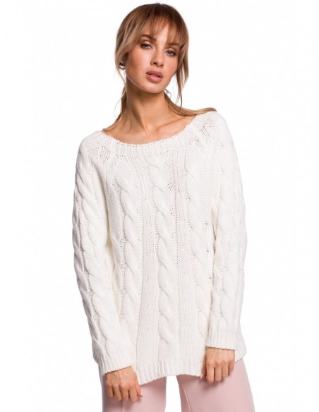 M511 Bateau neck pullover sweater - ecru