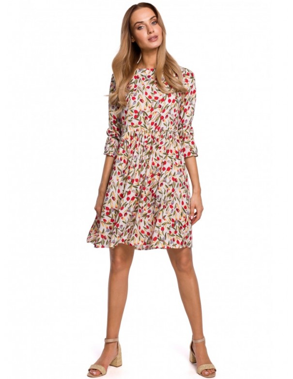 M521 Frilled sleeve dress - model 5