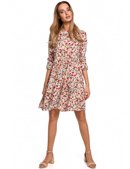 M521 Frilled sleeve dress - model 5