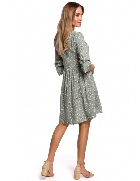 M521 Frilled sleeve dress - model 7