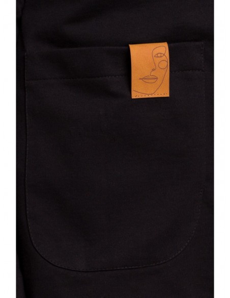 B180 Hooded blazer in cotton knit - black