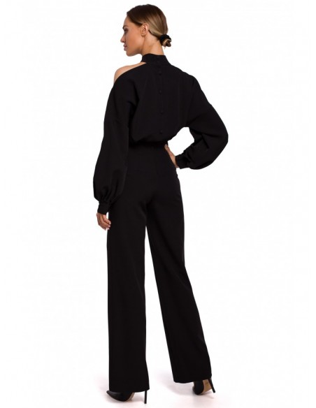 M528 Bishop sleeve jumpsuit - black