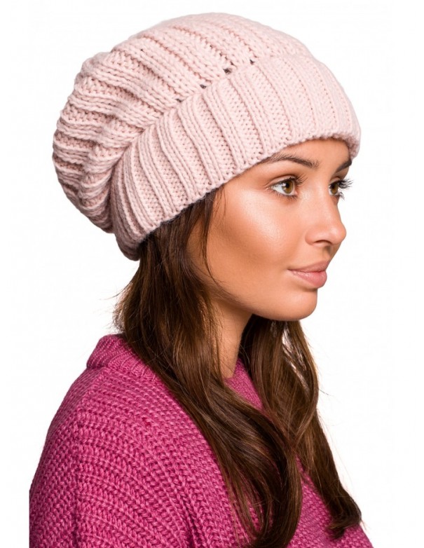 copy of BK058 Ribbed knit beanie - pink