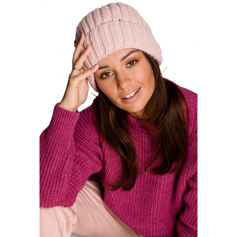 copy of BK058 Ribbed knit beanie - pink 2