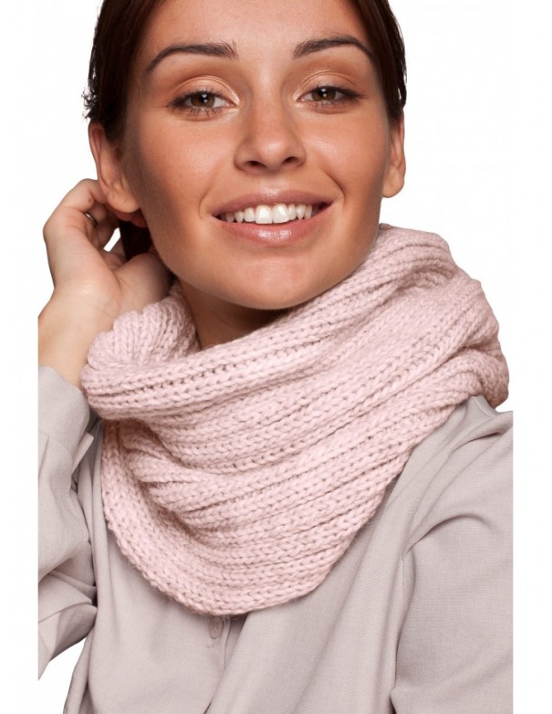 BK062 Ribbed knit snood - pink