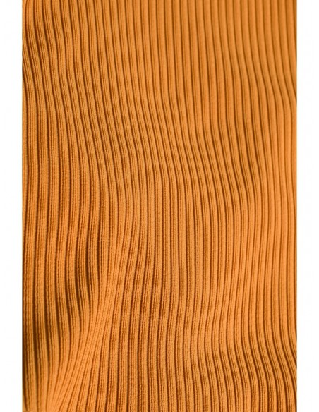 M542 Turtleneck knit dress - dark yellow