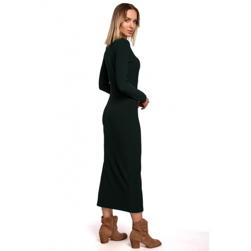 M544 Maxi dress with a leg split - green 2
