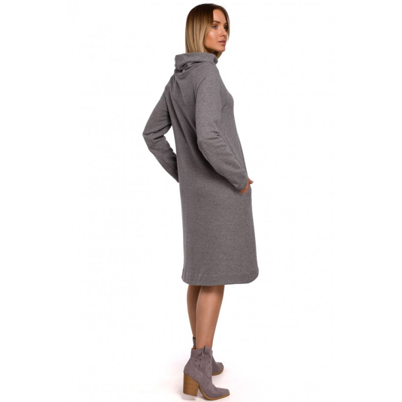 M551 Asymetric hem knit dress - grey 2