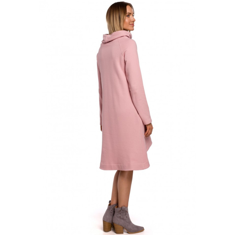 M551 Asymetric hem knit dress - powder 2