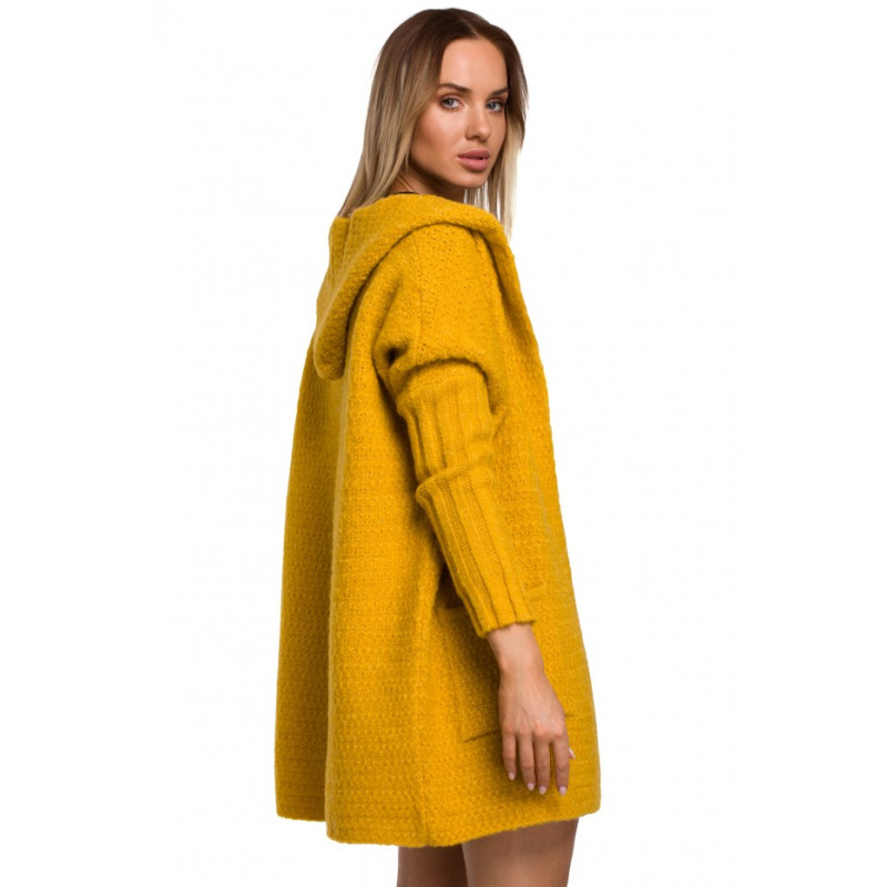 M556 Chunky knit hooded cardigan - honey 2