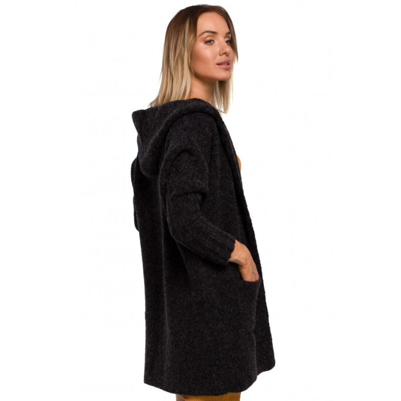 M556 Chunky knit hooded cardigan - anthracite 2