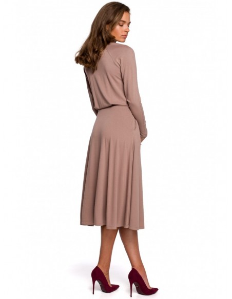 S234 Fit and flare dress - cappuccino