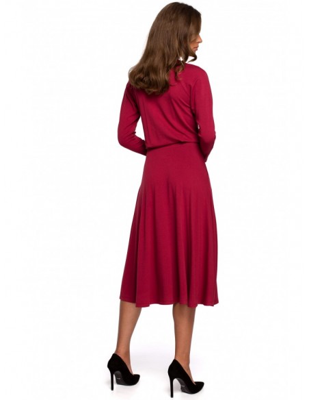 S234 Fit and flare dress - cherry