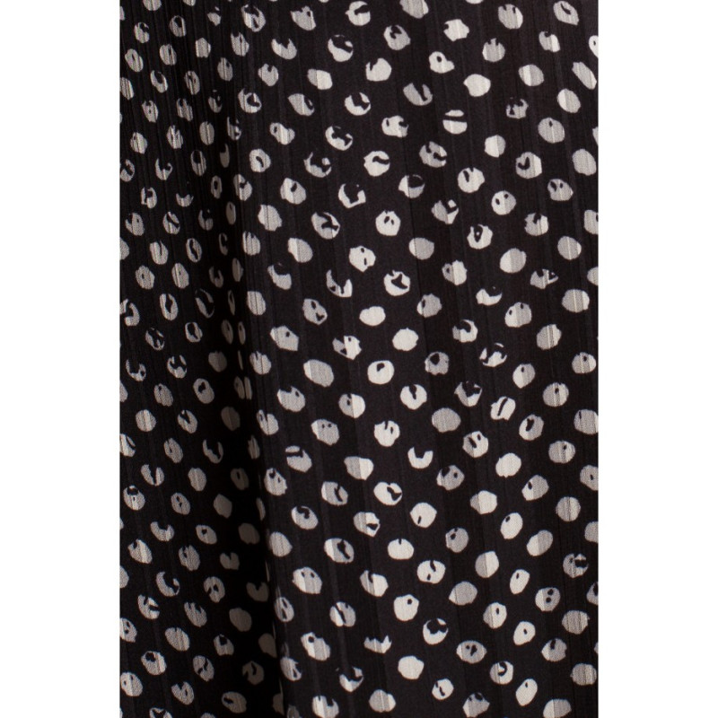 S237 The neck chiffon dress with irregural print - model 1 2