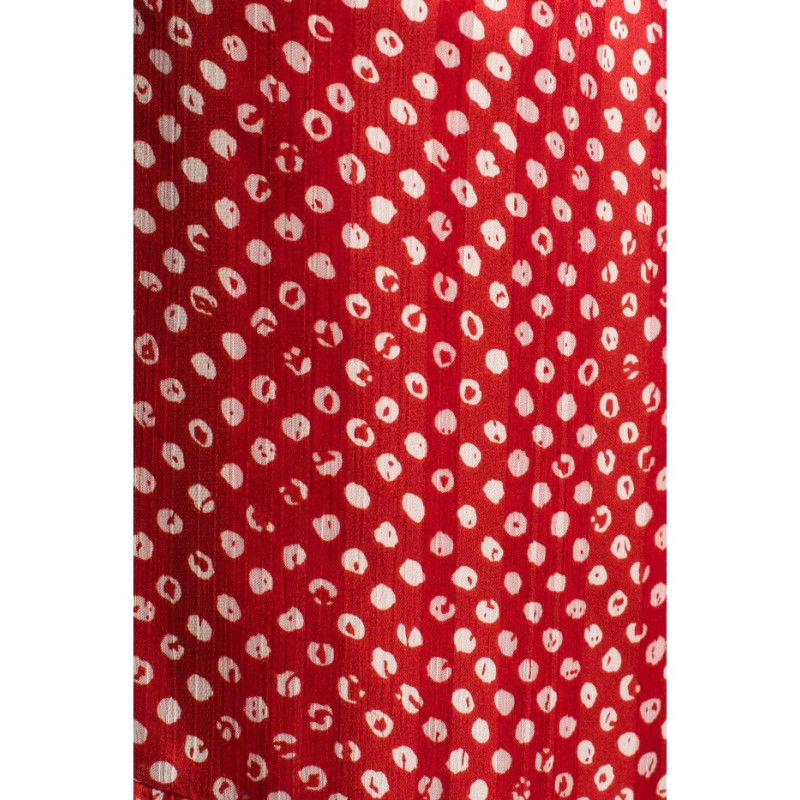 S237 The neck chiffon dress with irregural print - model 2 2