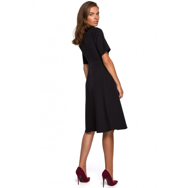 S240 Wrap front dress - black 2