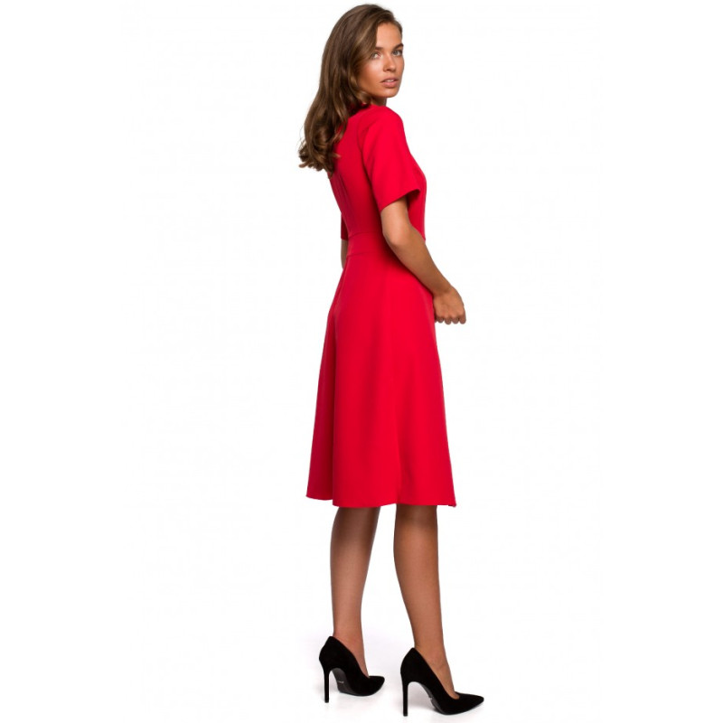 S240 Wrap front dress - red 2