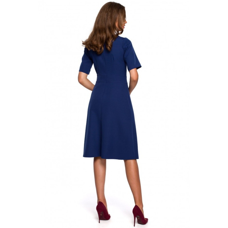 S240 Wrap front dress - navy blue 2