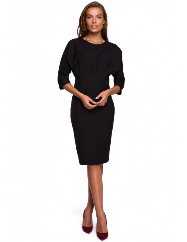 S242 Bat sleeve dress - black