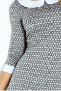  Dress with collar - gray maze 111-2 
