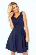  Dress circle - heart-shaped neckline - Navy Blue 114-7 