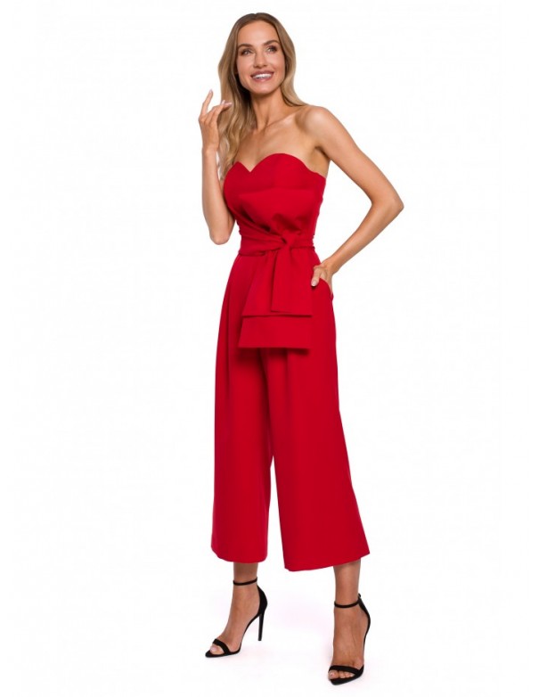 M571 Strapless Jumpsuit - red