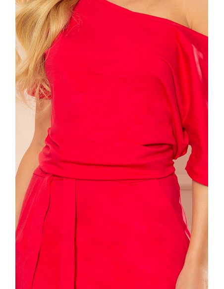  249-3 CASSIE - dress with short sleeves - red 