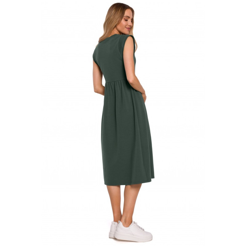 M581 High Krūtinės apimtis Sleeveless Dress - military green 2