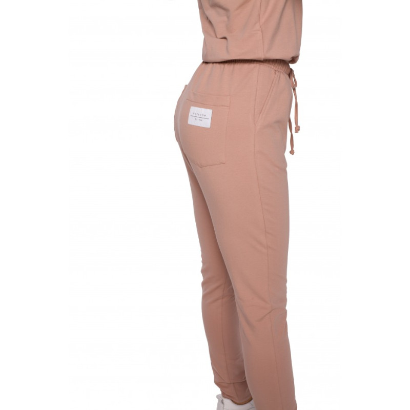 M583 Knit Jumpsuit With A Patch Pocket - mocca 2