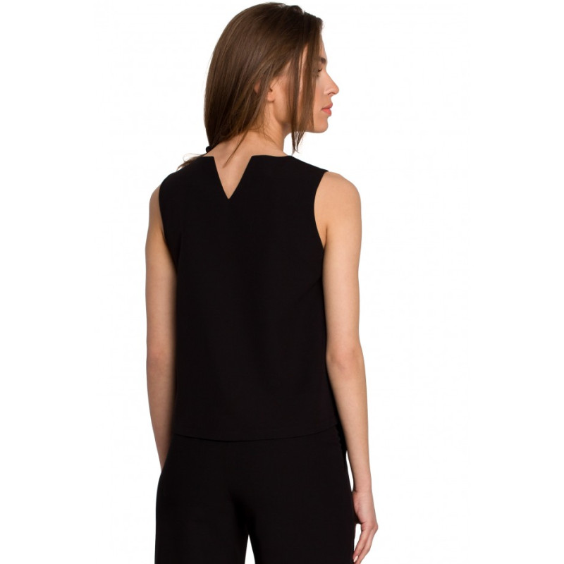 S257 Sleeveless blouse - black 2