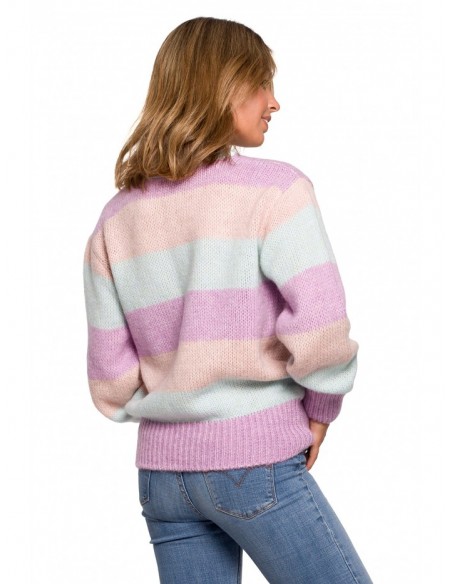 BK071 Multicolour pullover sweater - model 1