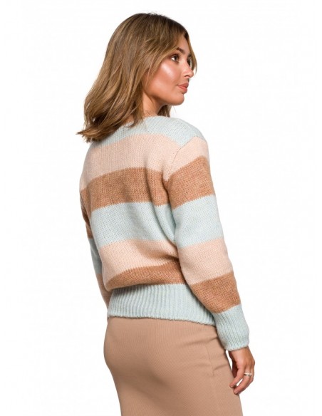 BK071 Multicolour pullover sweater - model 2