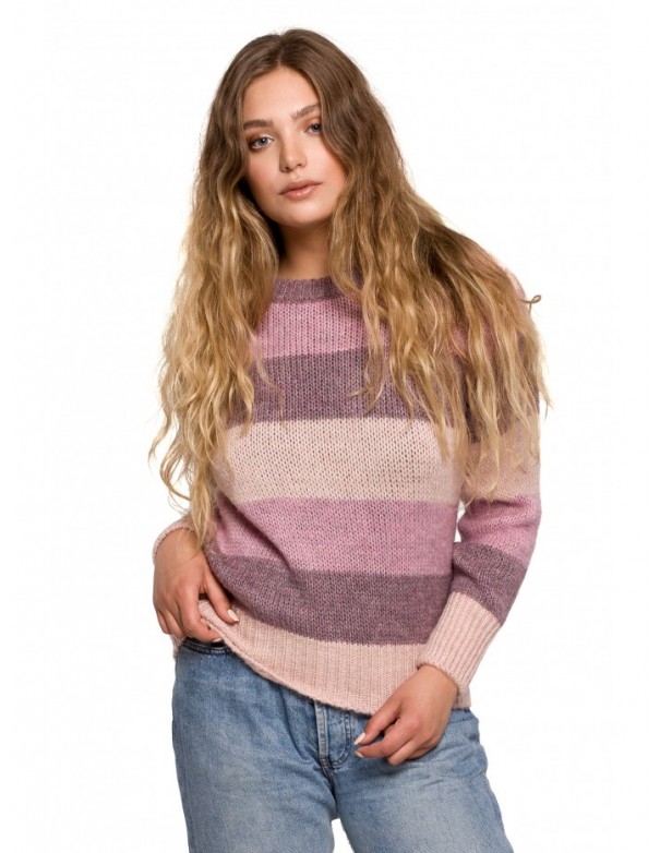 BK071 Multicolour pullover sweater - model 3