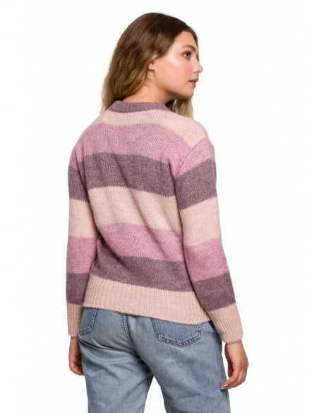 BK071 Multicolour pullover sweater - model 3