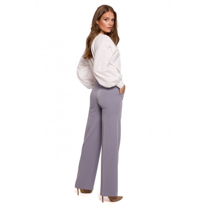 K114 Classic straight-leg trousers - dove grey 2