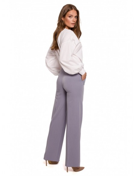 K114 Classic straight-leg trousers - dove grey