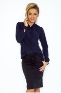  Blouse with bond - navy blue 140-4 