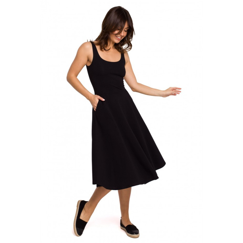 B218 Fit and flare sleeveless dress - black 2