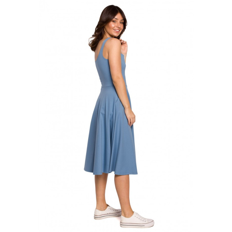 B218 Fit and flare sleeveless dress - blue 2