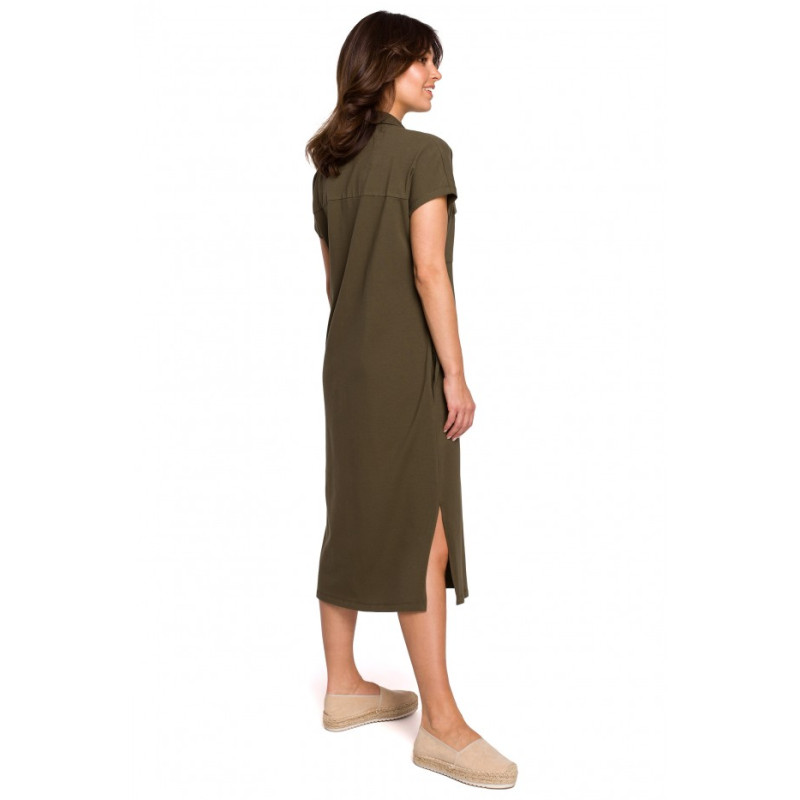 B222 Safari dress with flap pockets - khaki 2