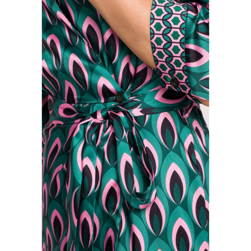M668 Wrap dress with print - model 1 2