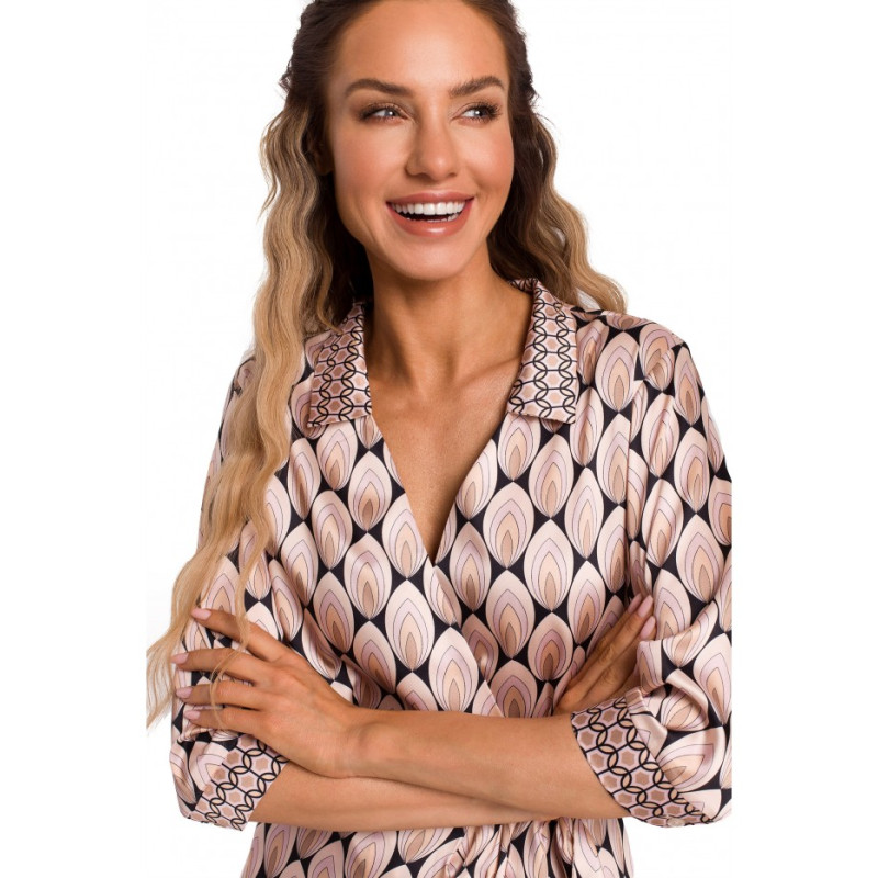 M668 Wrap dress with print - model 3 2