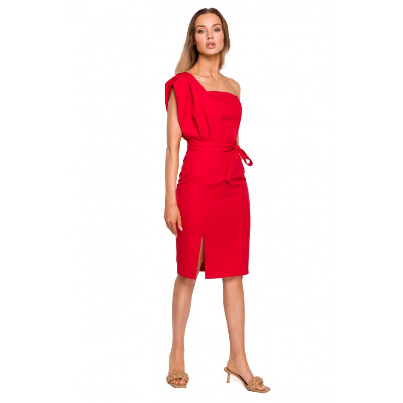 M673 One shoulder dress - red 2