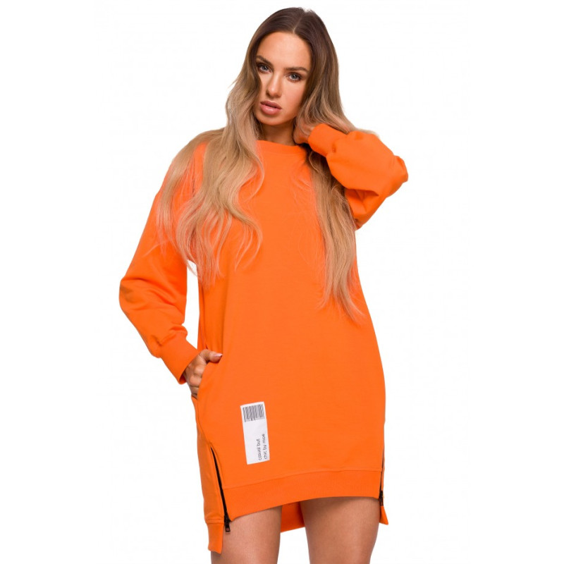 M676 Pullover tunic with zippers - orange 2