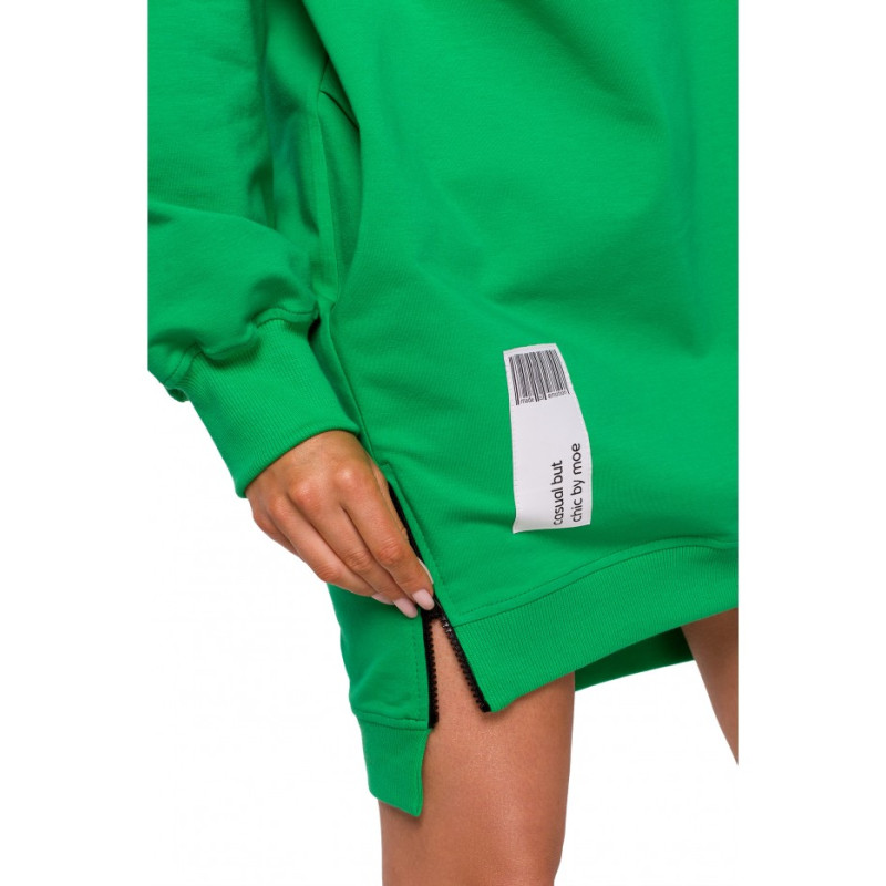M676 Pullover tunic with zippers - green 2