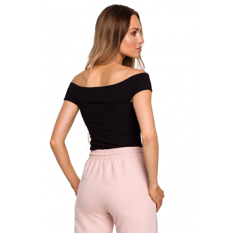 M680 Sleeveless top with knotted neckline - black 2