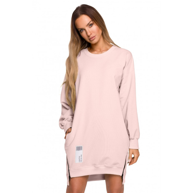 M676 Pullover tunic with zippers - candy pink 2